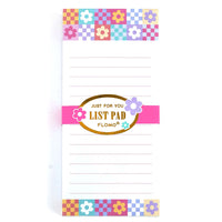 180 Sheet Daisy Checker Magentic List Pad, 8.5" X 4"