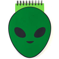 100Sht Diecut Spiral List Pad W/Hot Stamp, Alien Head 9"L X 7"W