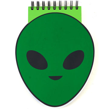 100Sht Diecut Spiral List Pad W/Hot Stamp, Alien Head 9"L X 7"W