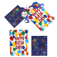 2Pk E/L Birthday Party Hats-Glasses Platinum Elite Hot Stamp Gift Bags With Paper Eyeglasses