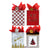 Large Plaid Joy Christmas Glitter/Hot Stamp Bag, 4 Designs