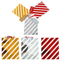 3Pk Large Big Diagonal Stripe Hot Stamp Premium Plus Bag, 3 Designs