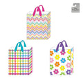 Large Spring Geometrics Hot Stamp Gift Bags, 3 Designs