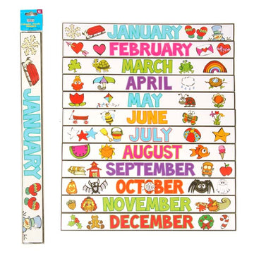 12Ct Calendar Month Headers 20" X 2"