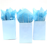 Bolsa de Regalos Azul Pastel Mediana Estrecha