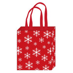 Christmas Snowflakes Tapestry With Lurex Tote Bag 13" X 15" X 4"