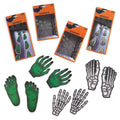 16Ct Halloween Character Paper Hand And Footprints 8.4" X 4", 4 Assortments