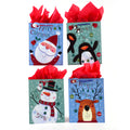 4Pk Medium Christmas Banner Printed Bag, 4 Designs