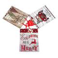 3Pk Large Christmas Greetings Printed Bag, 4 Designs