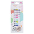 12Ct 12Ml Acrylic Paint,Pastel Colors