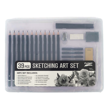 39Pc Sketching Art Set In Reusable Case