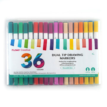 36Pc Dual Tip Color Markers,36 Colors