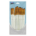 13Ct Pearlized White Handle Brushes