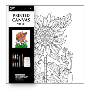 11Pc Printed Sunflower With Butterflies Canvas Art Set