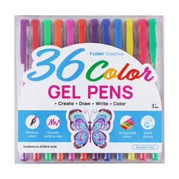 36 Pc Color Gel Pens, 36 Colors
