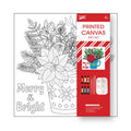 11Pc Printed Christmas Bouquet Canvas Art Set