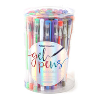 60Pc Color Gel Pens Set In Acetate Drum