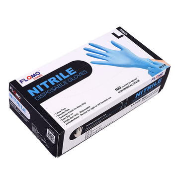 100Ct Large Nitrile Gloves, Blue