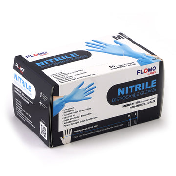 50Ct Medium Nitrile Gloves, Blue