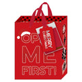 Large Christmas 2-Side Treated Gift Bag W/3 Sht Tissue - Open Me First!