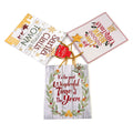 3Pk Large Christmas Wonderful Time Of Year Hot Stamp Bag, 3 Designs