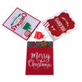 3Pk Large Christmas Plaid Party Hot Stamp Bag, 3 Designs