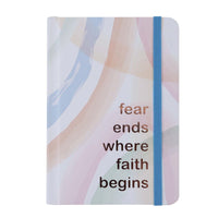 80Sht/160 Pge Small Bookbound H Stamp Religious Fear Ends Journal,6.25"X 4.375",1 Design