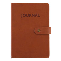 128 Sht/256 Page Soft Pu Leather Cover Journal, 5.5"W X 8"L, Light Brown Color