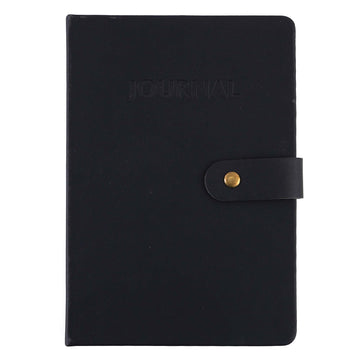 128 Sht/256 Page Soft Pu Leather Cover Journal, 5.5"W X 8"L, Black Color