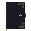 128Sht Pu Journal W/ Snap Magnetic Closure & Hot Stamp, Blackgold Filigree, 8.25"Lx5.6875"W