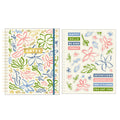 130 Sheets/260 Pages Mega Spiral Journal W/Hot Stamp, 2 Sticker Shts, Mc Floral,11.25"X9.25"