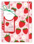 160Sht/320Pge Chunky Spiral Journalw/Giftcard Envelope, Strawberries, 8.5"X 6.25