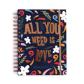 160Sht/320Pg Hot Stamp Chunky Spiral Journal W/Inside Pocket, All You Need Floral 8.5"X6.25"