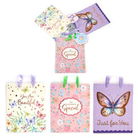 3Pk Large Daisies & Butterflies Hot Stamp Gift Bags, 3 Designs