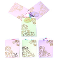 3Pk Large All Occasion Roses For You Hot Stamp Gift Bags, 3 Designs