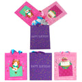 3Pk Large Birthday Mail Hot Stamp Gift Bags, 3 Designs