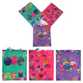 3Pk Large Birthday Flower Party Hot Stamp Gift Bags, 3 Designs