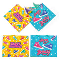 2Pk Horizontal Birthday Sneaker Party Glitter Gift Bags, 2 Designs