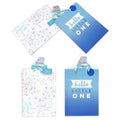 2Pk Extra Large Baby Hello Little One/Pastel Speckles Glitter Gift Bags, 2 Designs