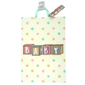 Super Giant Baby Blocks Party Glitter Gift Bag