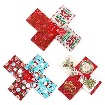 4Pk Medium Christmas Bags, 3 Assortments