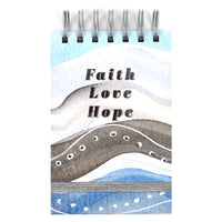 150Sht Top Spiral Chunky Spiral List Pad, Religious Faith/Love/Hope, 6" X 4", 1 Design