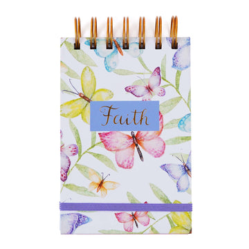 150Sht Top Spiral Chunky Spiral List Pad, Religious Faith Butterfly, 6" X 4", 1 Design