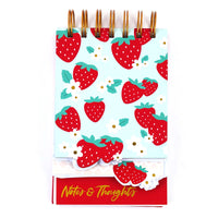 180 Sheet Tiered Spiral List Pads, Strawberry Sweet, 6.875" X 4"