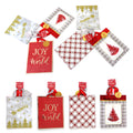 3Pk Large Plaid Joy Christmas Glitter/Hot Stamp Bag, 4 Designs