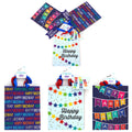 3Pk Large It'S A Banner Birthday Hot Stamp/Glitter Premium Plus Bag, 3 Designs