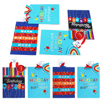 2Pk Extra Large Hooray Birthday Love Hot Stamp Premium Plus Bag, 3 Designs