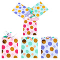 3Pk Large Dotty Party Hot Stamp Premium Plus Bag, 3 Designs