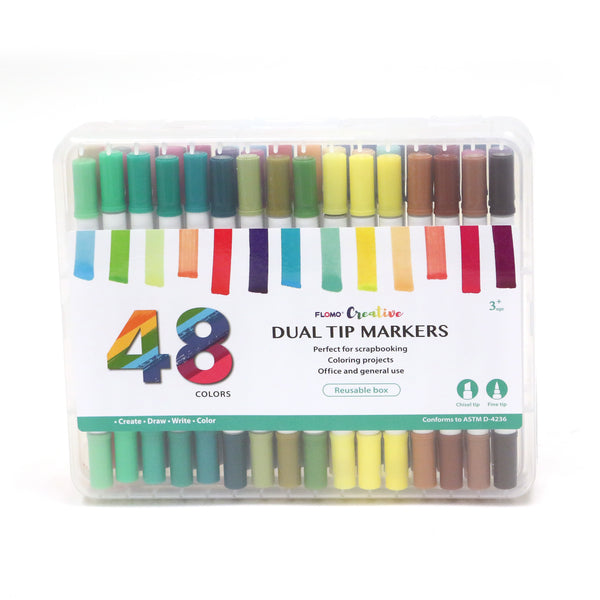 24pc Dual Tip Color Marker Set, 24 Colors, 2 Assortments (4/24)