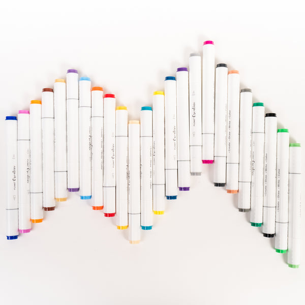 36 Colored Dual Tip Brush Pens – Main Street Floral + Goods